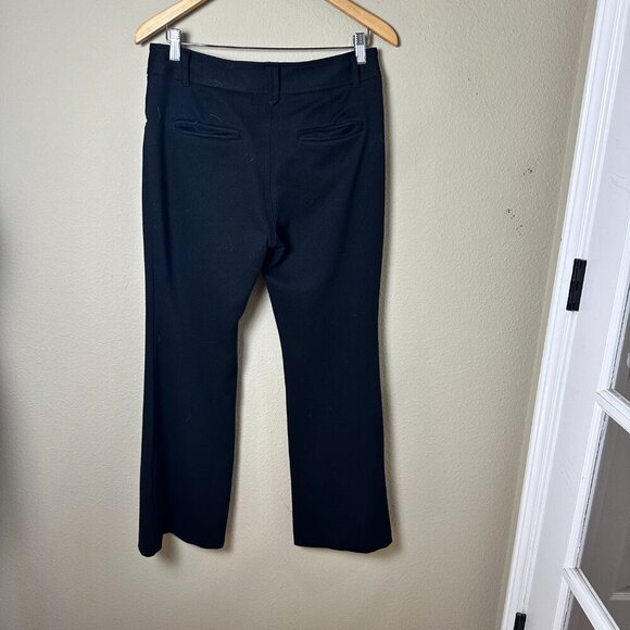 ANTHROPOLOGIE The Essential Trouser Flare Leg Size 8 Black - Picture 3 of 13
